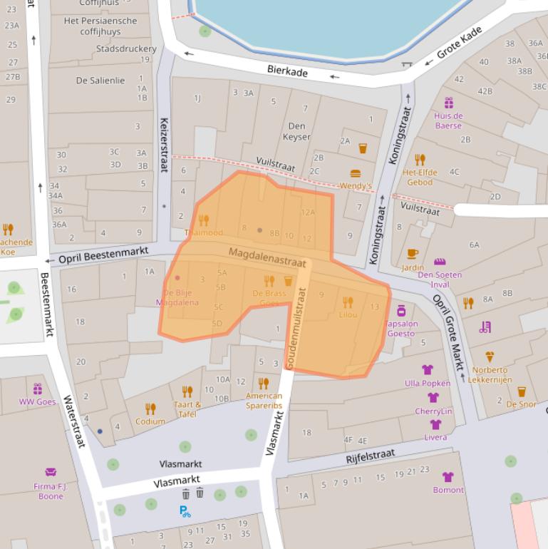 Kaart van postcodegebied 4461AL.