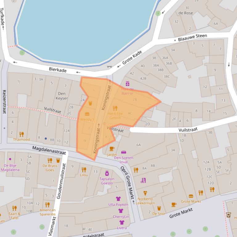 Kaart van postcodegebied 4461AW.