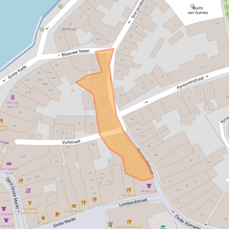 Kaart van postcodegebied 4461BA.