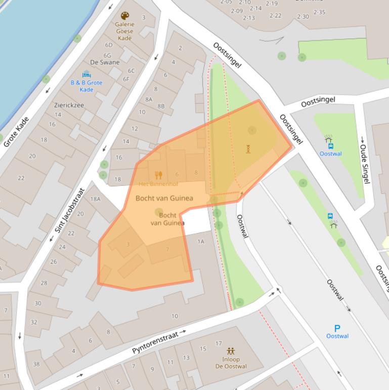 Kaart van postcodegebied 4461BC.