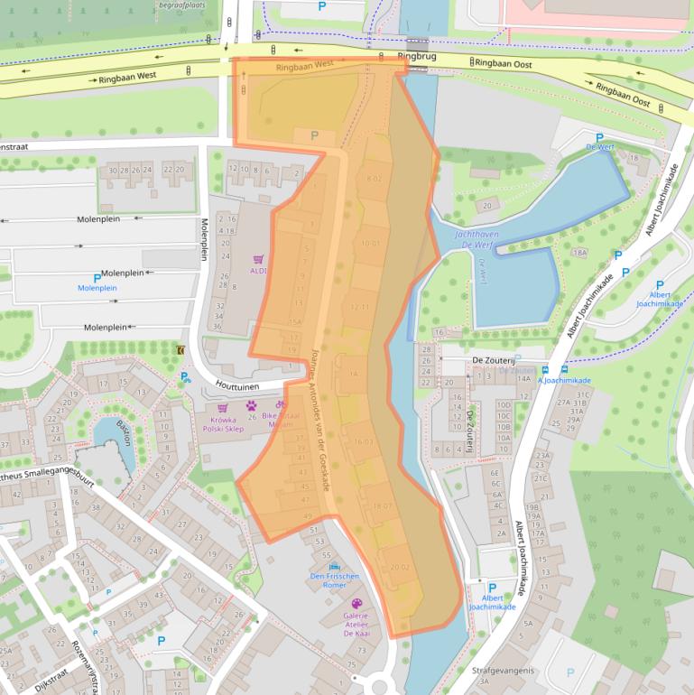 Kaart van postcodegebied 4461BH.