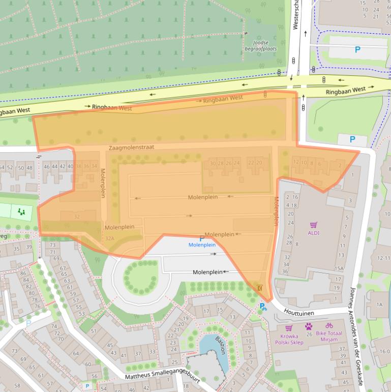 Kaart van postcodegebied 4461BL.