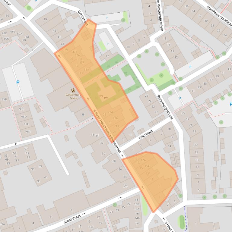 Kaart van postcodegebied 4461BS.