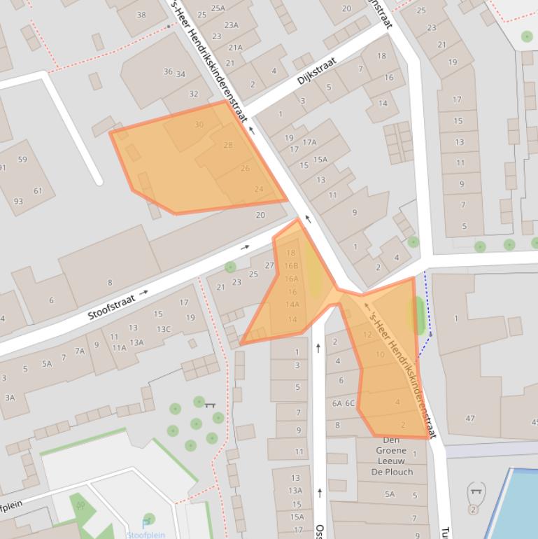 Kaart van postcodegebied 4461BV.