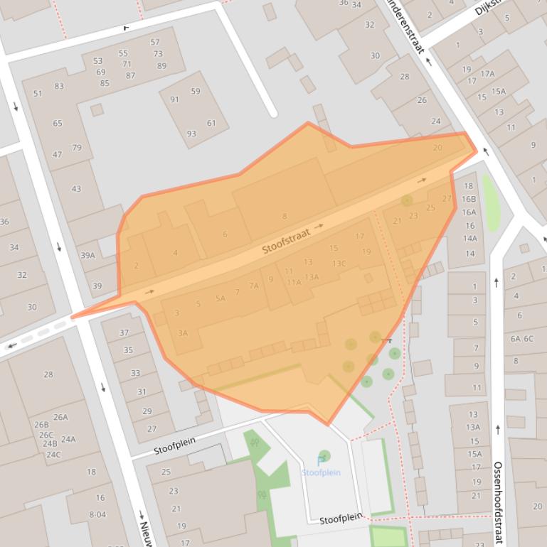 Kaart van postcodegebied 4461CB.