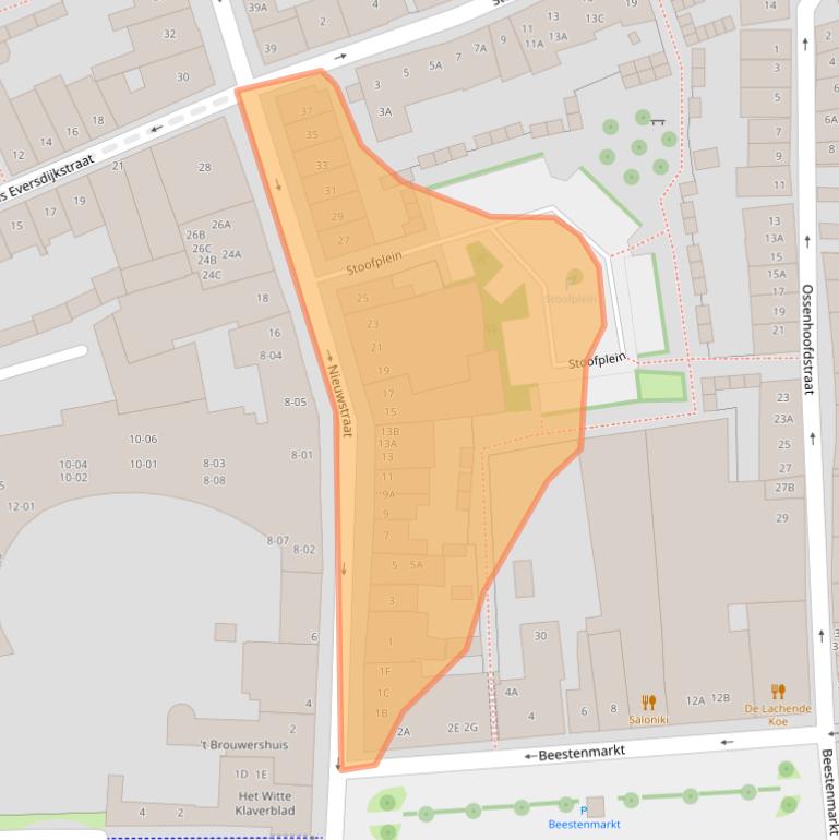 Kaart van postcodegebied 4461CD.