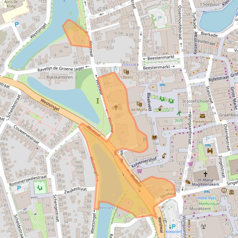 Kaart van postcodegebied 4461CM.