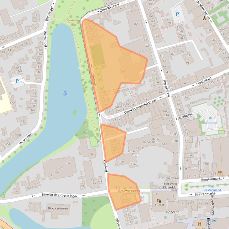 Kaart van postcodegebied 4461CN.