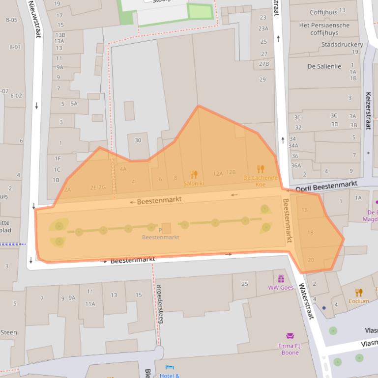 Kaart van postcodegebied 4461CT.