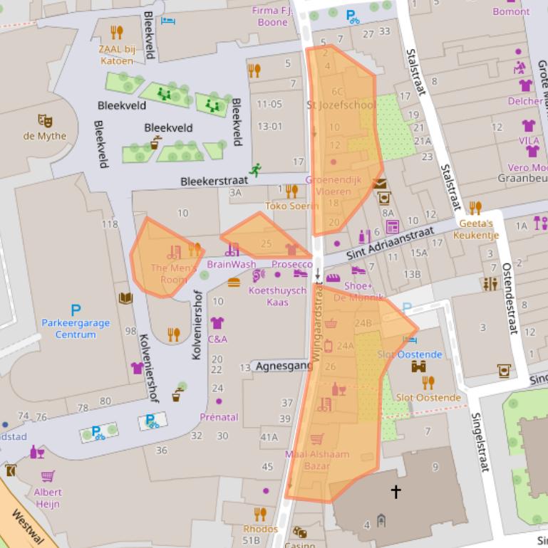 Kaart van postcodegebied 4461DC.