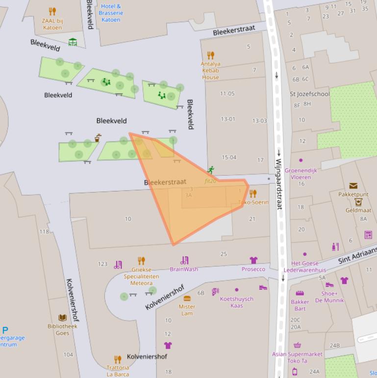 Kaart van postcodegebied 4461DE.