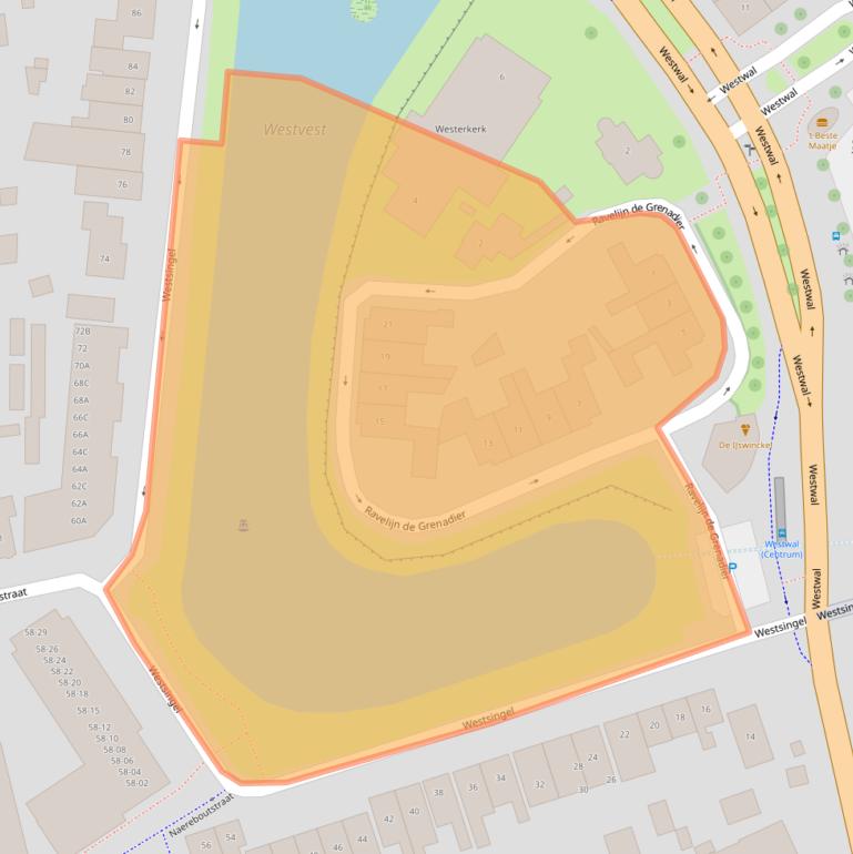 Kaart van postcodegebied 4461DH.