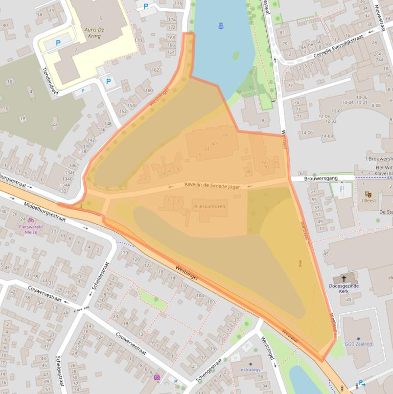 Kaart van postcodegebied 4461DJ.