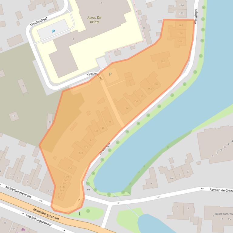 Kaart van postcodegebied 4461DR.