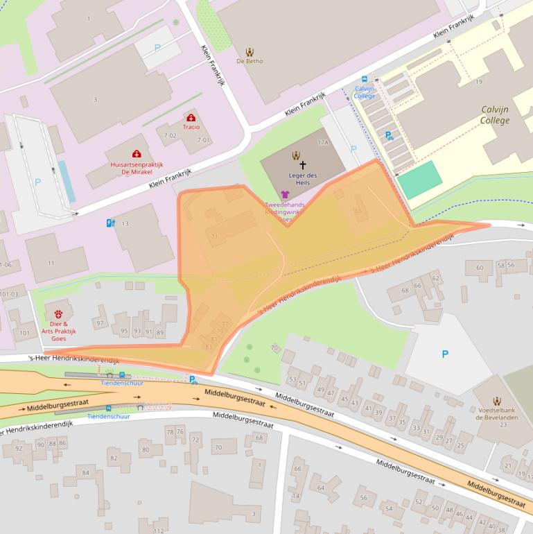 Kaart van postcodegebied 4461DV.