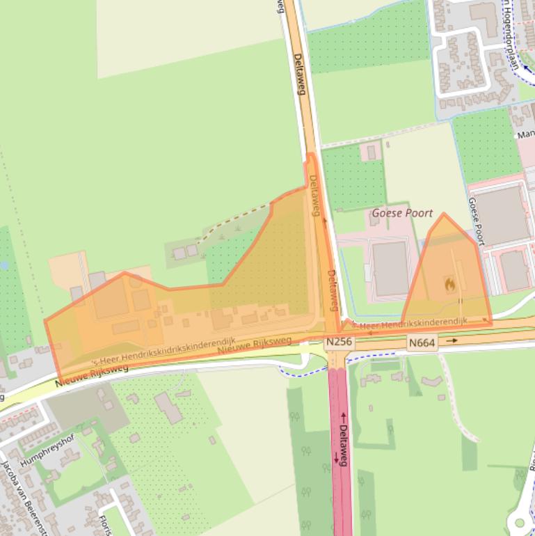 Kaart van postcodegebied 4461EB.