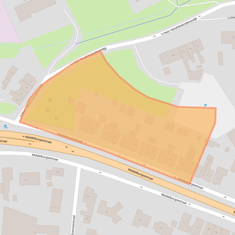 Kaart van postcodegebied 4461EG.