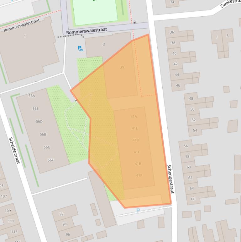 Kaart van postcodegebied 4461EX.