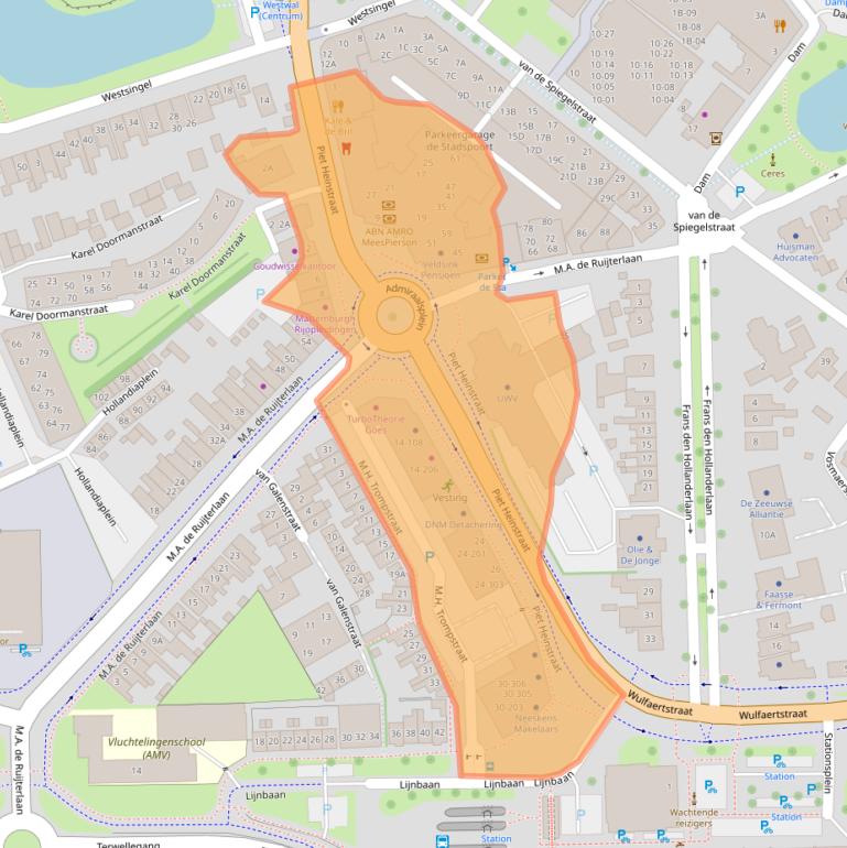 Kaart van postcodegebied 4461GL.