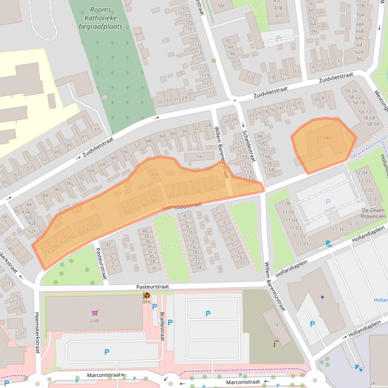 Kaart van postcodegebied 4461GR.