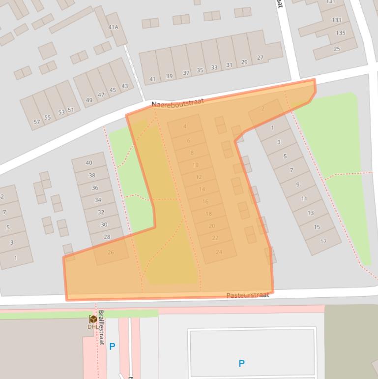 Kaart van postcodegebied 4461GS.