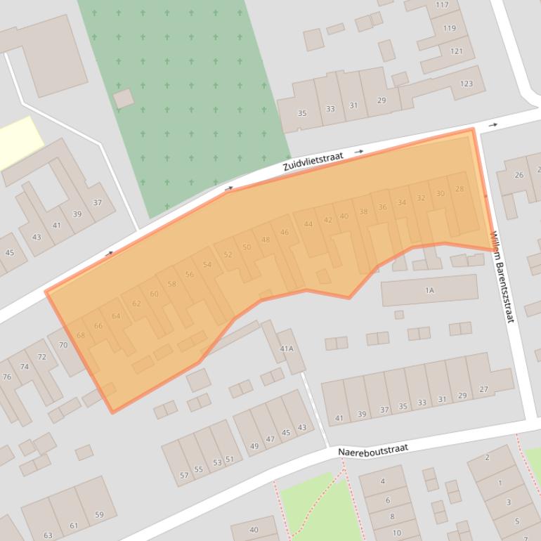 Kaart van postcodegebied 4461GZ.