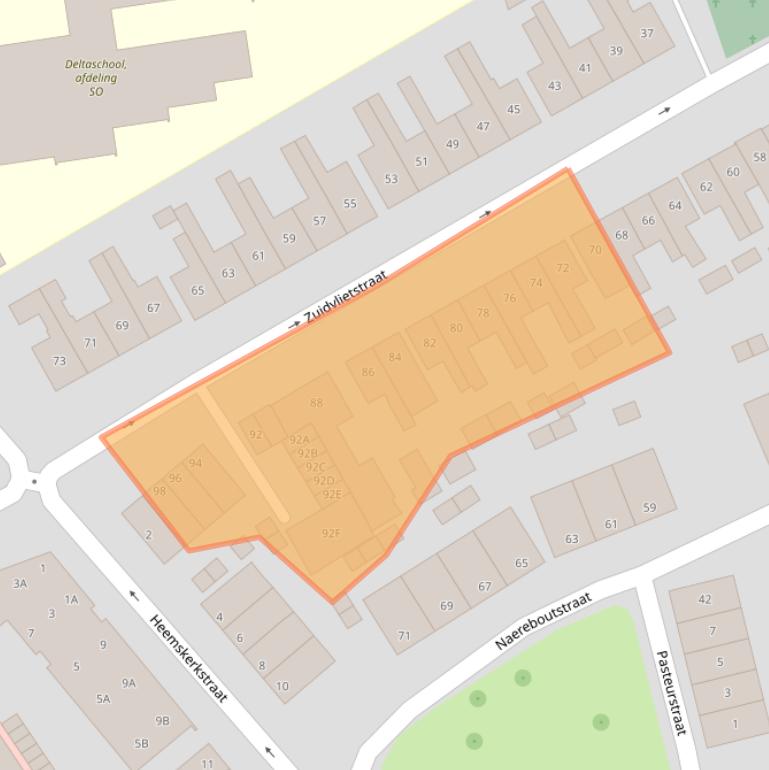 Kaart van postcodegebied 4461HA.