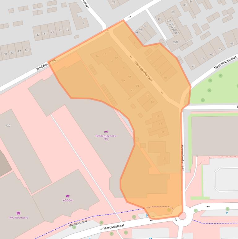 Kaart van postcodegebied 4461HE.