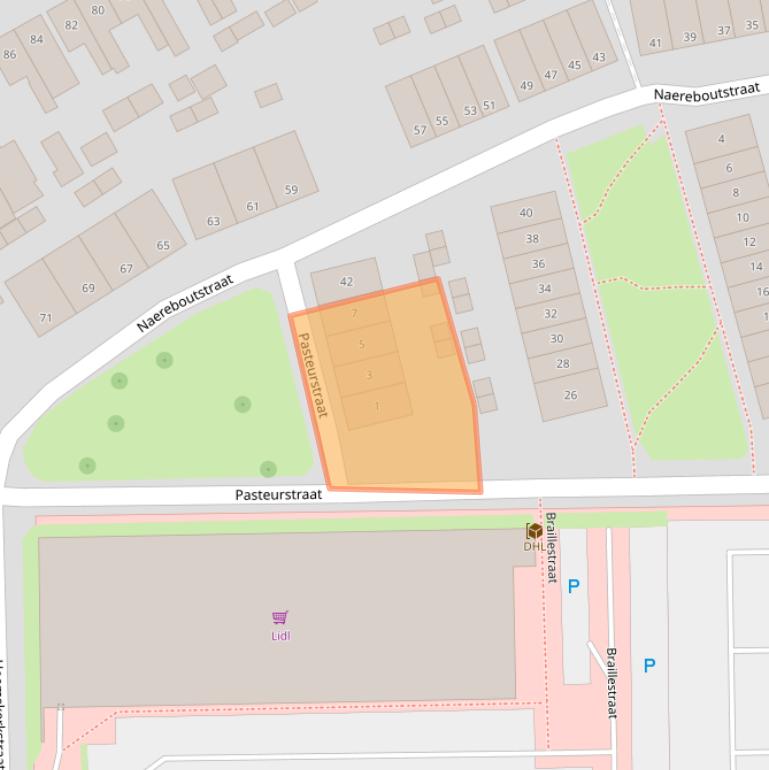 Kaart van postcodegebied 4461HG.