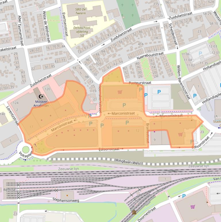 Kaart van postcodegebied 4461HH.