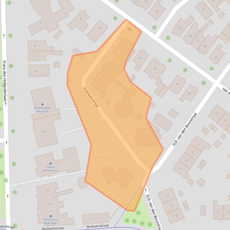 Kaart van postcodegebied 4461HT.