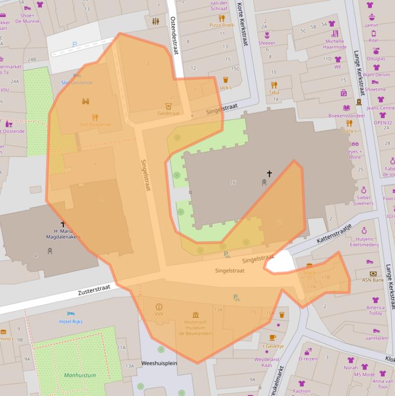 Kaart van postcodegebied 4461HZ.