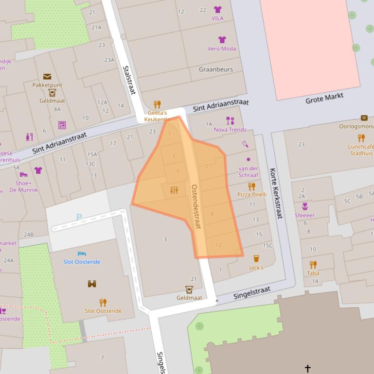 Kaart van postcodegebied 4461JB.