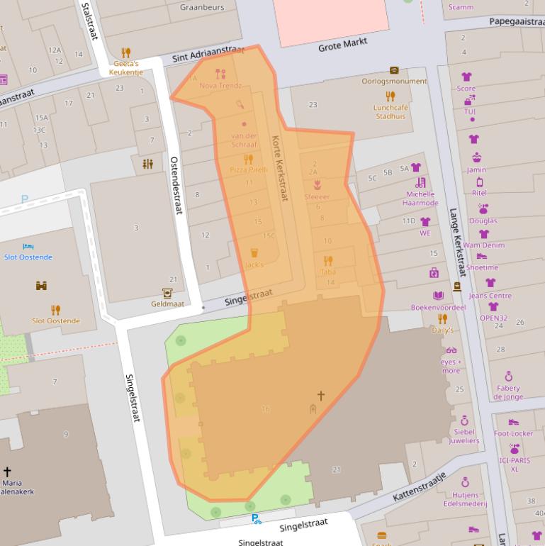 Kaart van postcodegebied 4461JE.