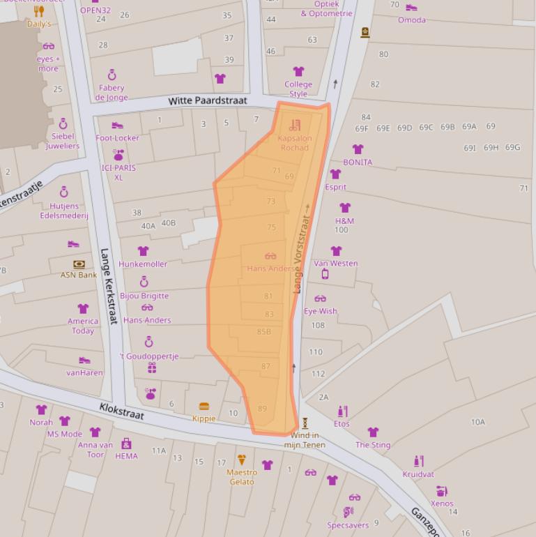 Kaart van postcodegebied 4461JN.