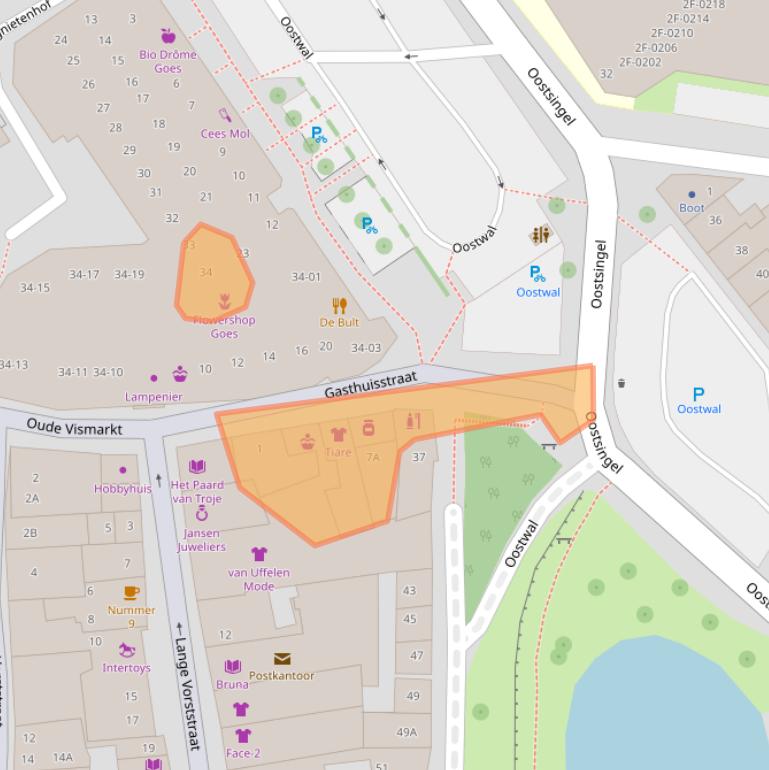 Kaart van postcodegebied 4461JS.