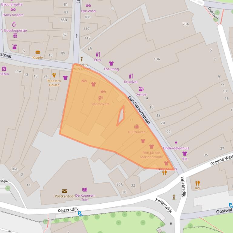 Kaart van postcodegebied 4461JX.