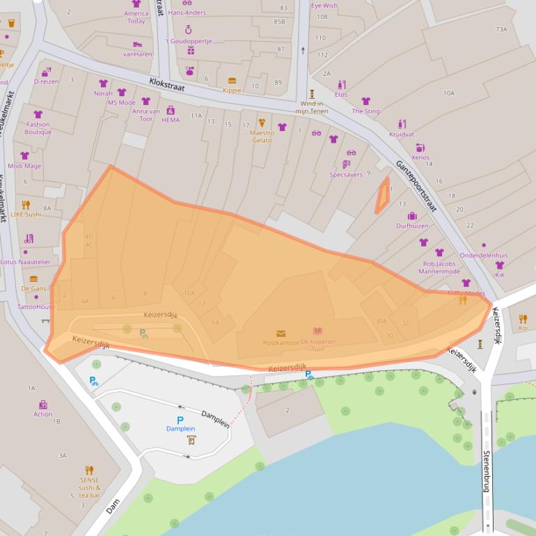 Kaart van postcodegebied 4461KA.