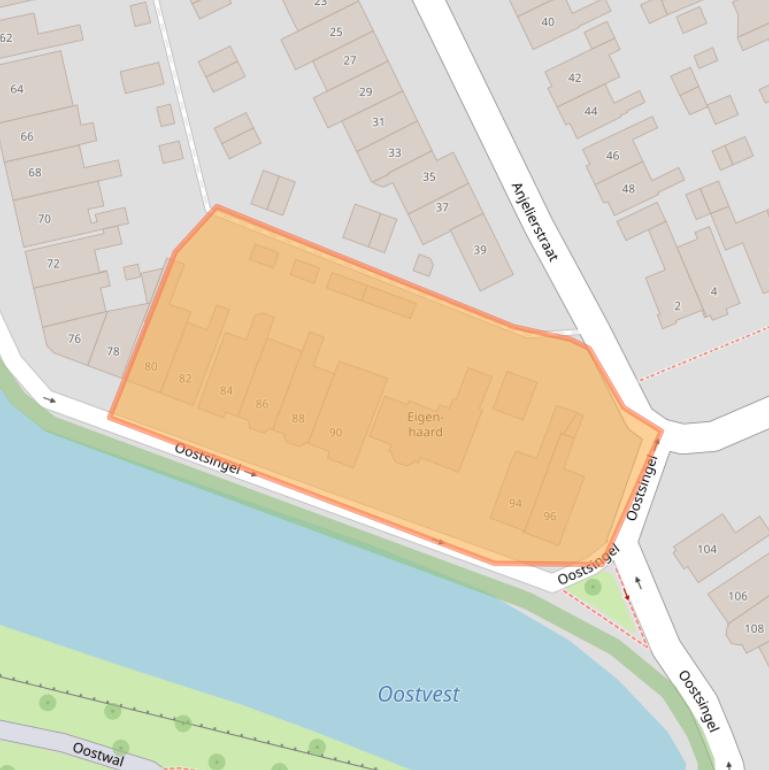 Kaart van postcodegebied 4461KE.