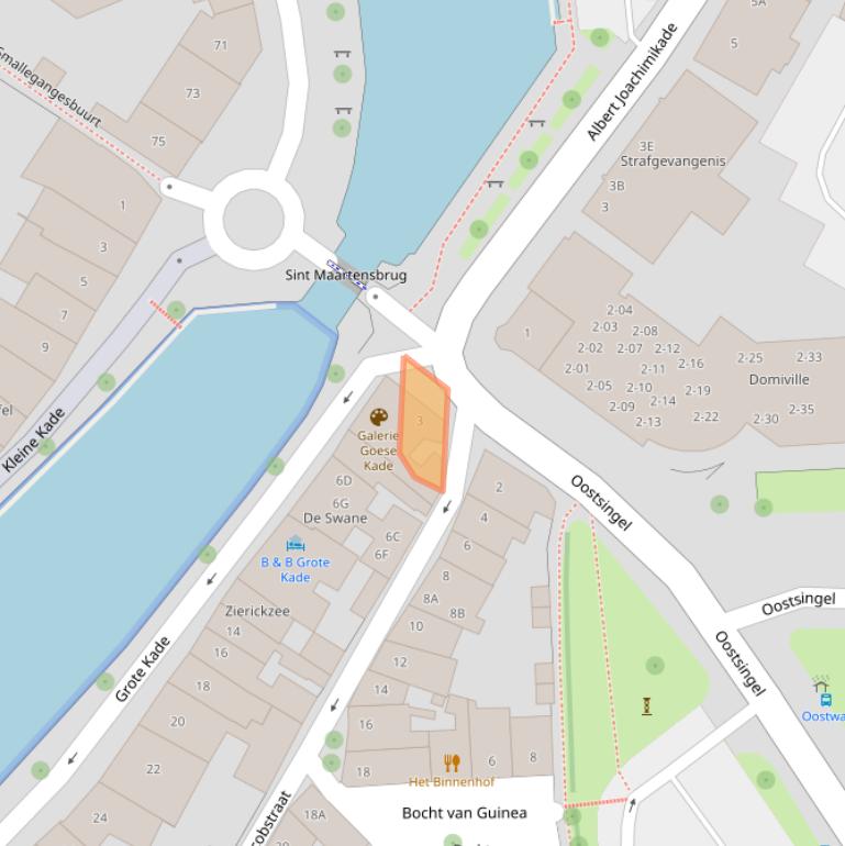 Kaart van postcodegebied 4461KJ.