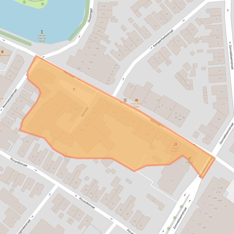 Kaart van postcodegebied 4461KL.