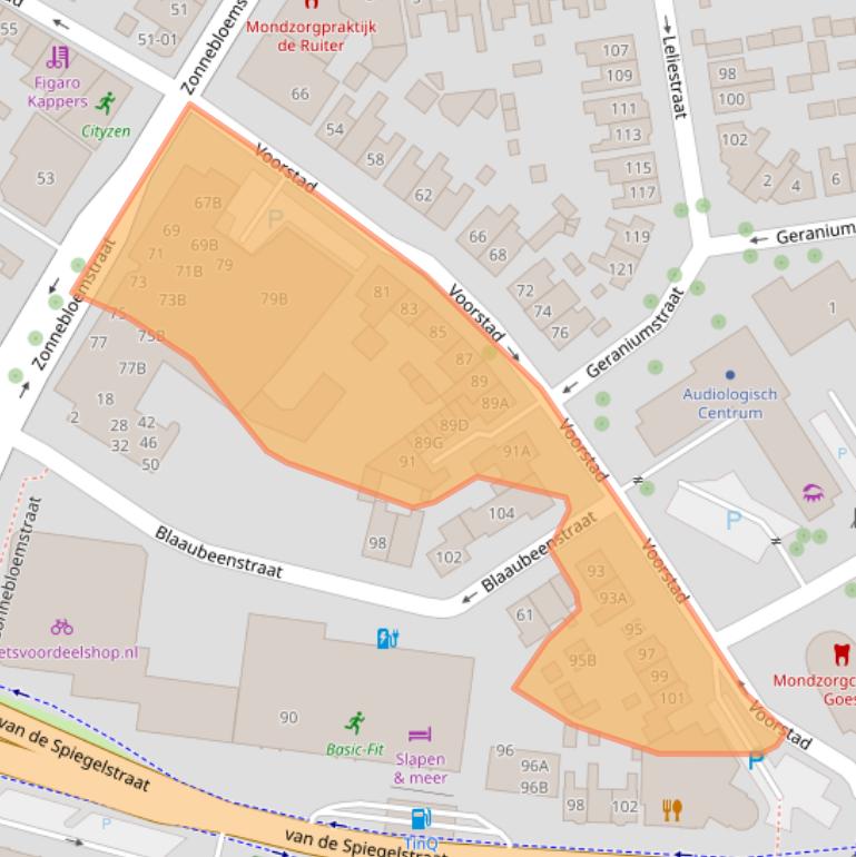 Kaart van postcodegebied 4461KM.