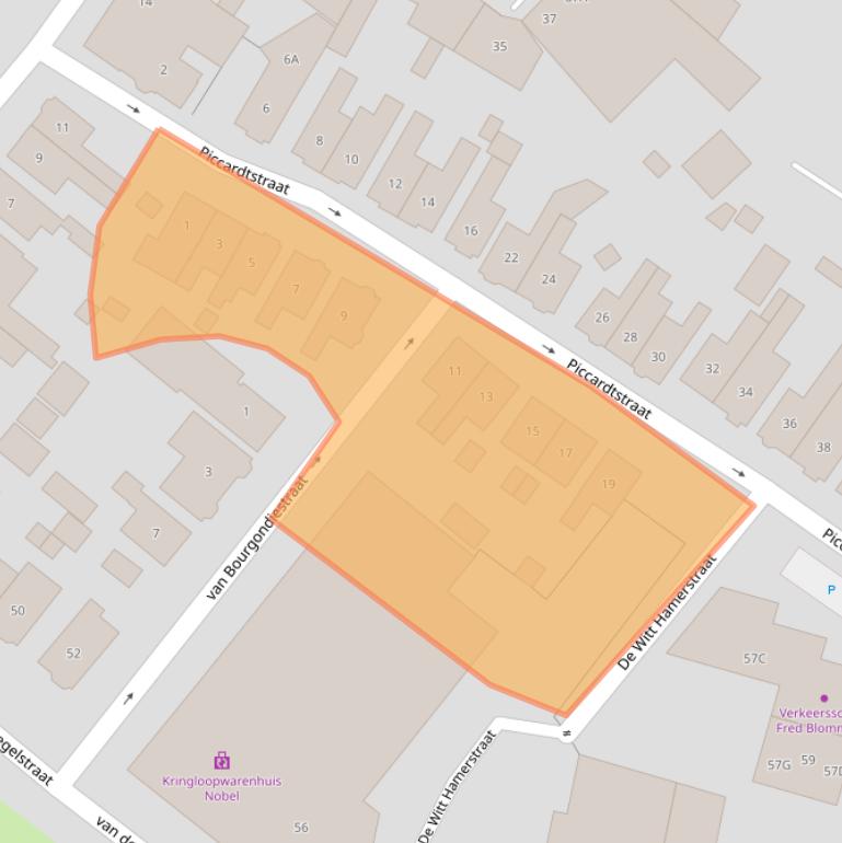 Kaart van postcodegebied 4461LA.