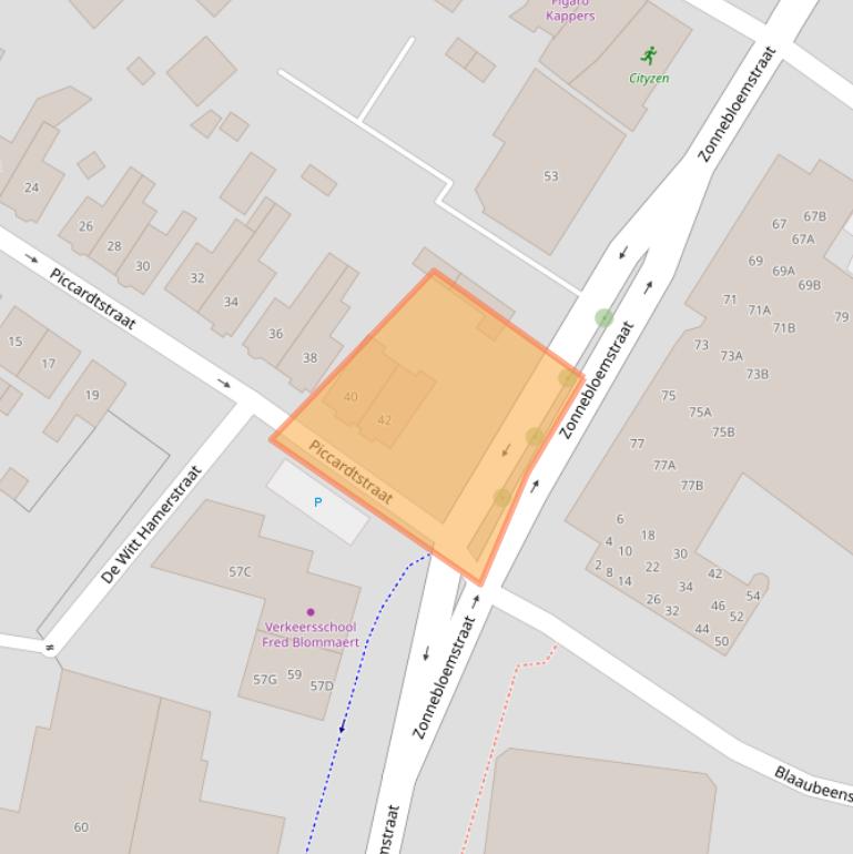 Kaart van postcodegebied 4461LD.