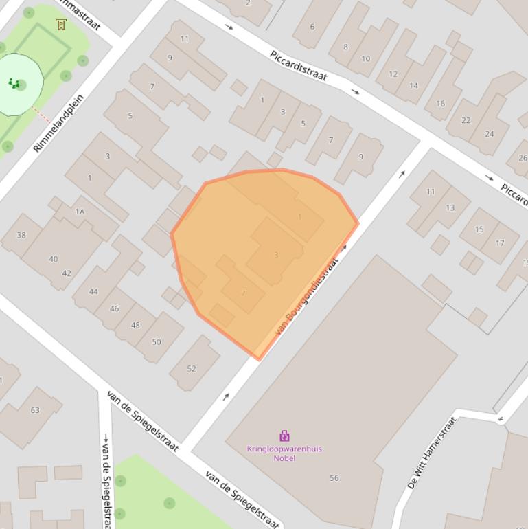 Kaart van postcodegebied 4461LE.