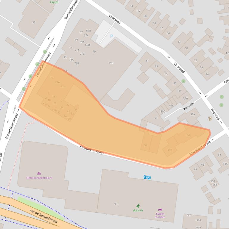 Kaart van postcodegebied 4461LG.