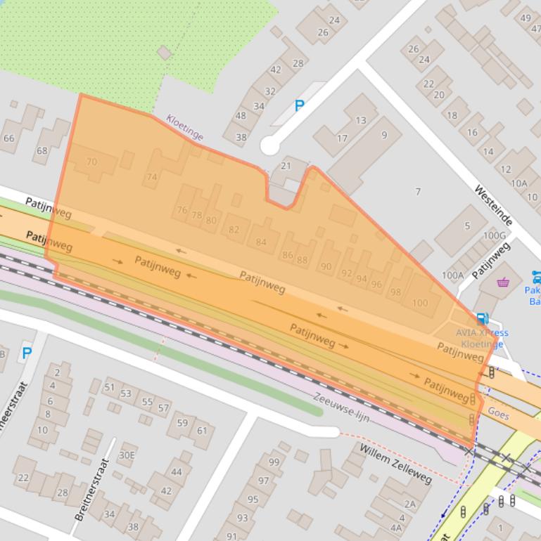 Kaart van postcodegebied 4461LS.