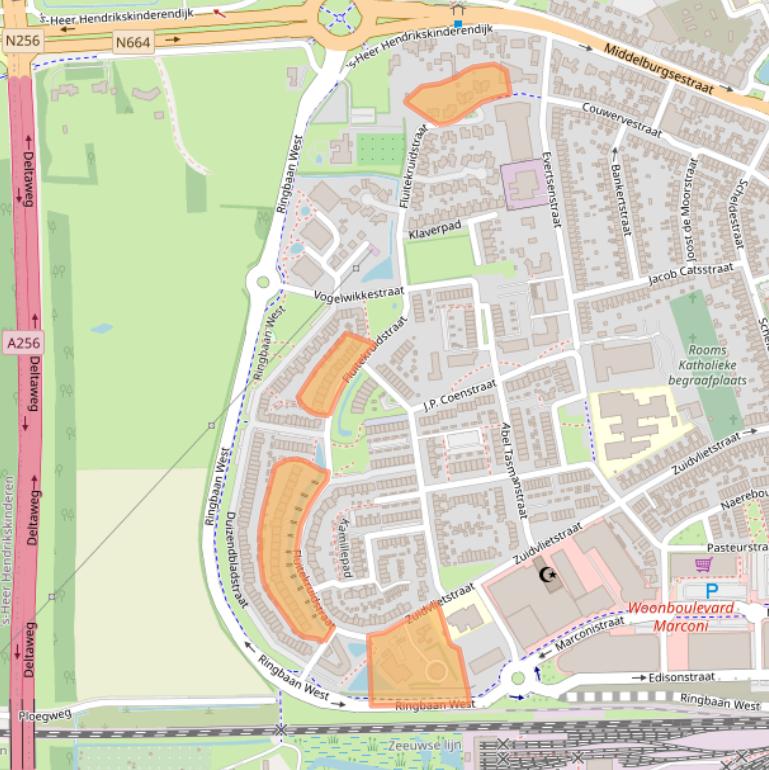 Kaart van postcodegebied 4461MH.