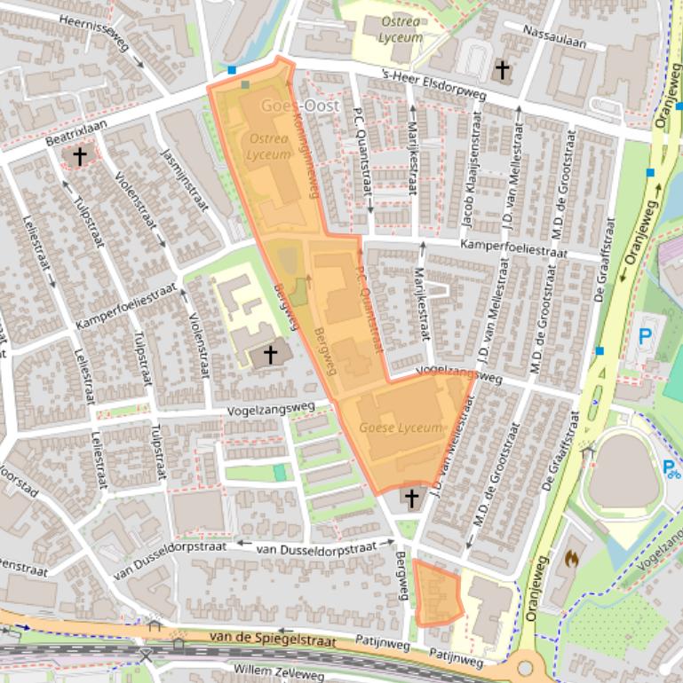 Kaart van postcodegebied 4461NB.