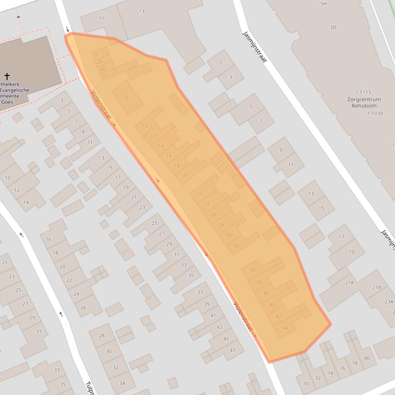 Kaart van postcodegebied 4461NT.